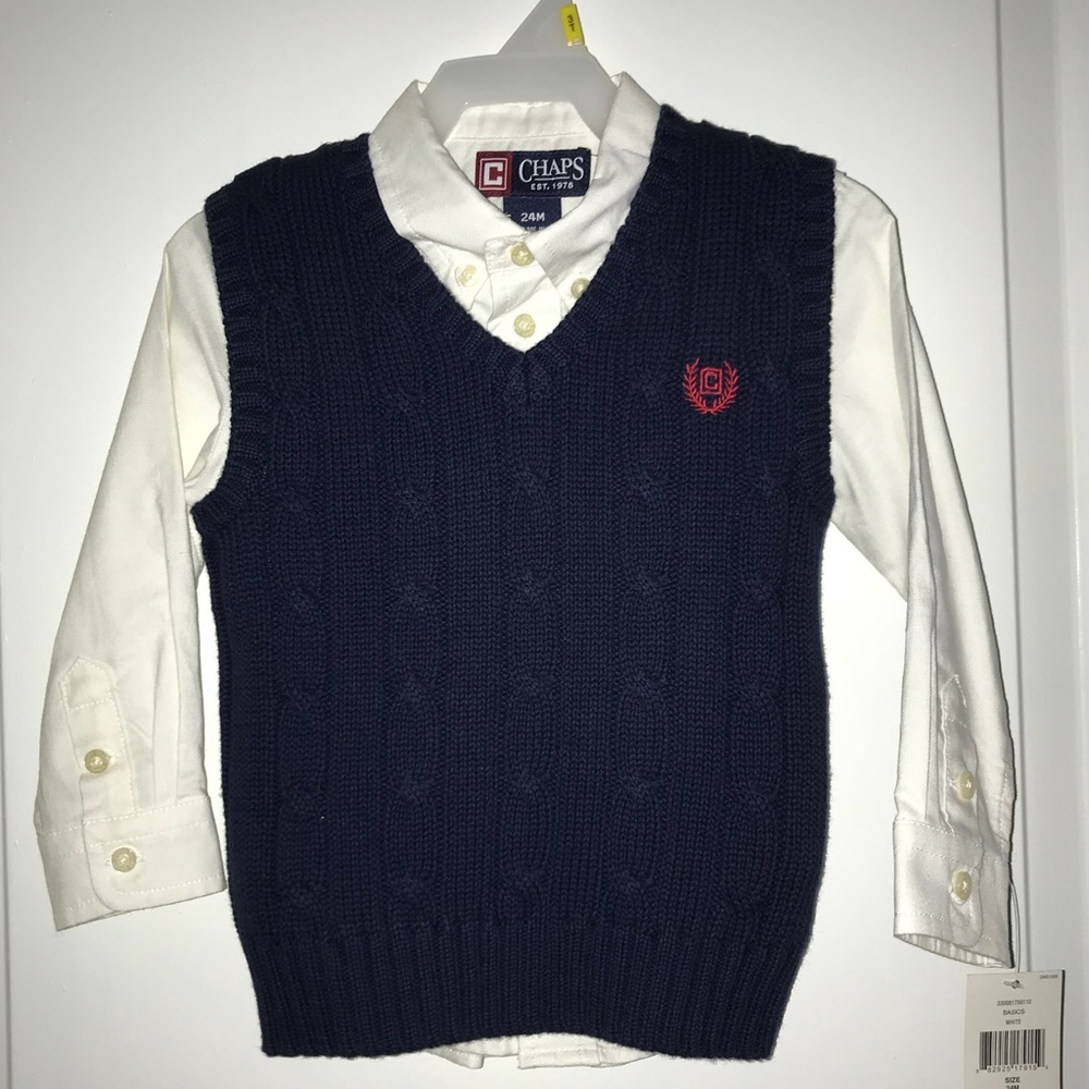 Boys Button Up and Vest